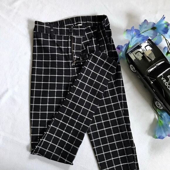 Garage High Rise Ankle Skinny Gingham Pants for Juniors S - Picture 4 of 9